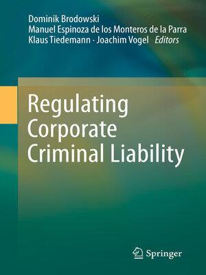 cover image of Regulating Corporate Criminal Liability